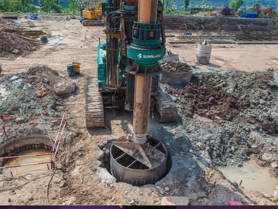 3.5米直径高效入岩，，，，他携优德88智能旋挖名动山城