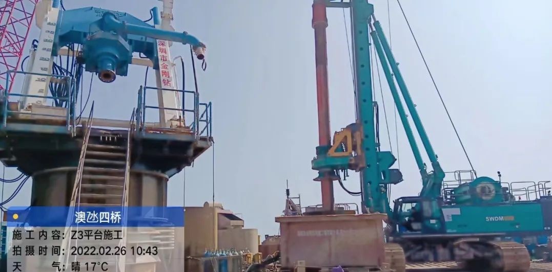 乘风破浪的旋挖钻机！优德88智能助建澳氹第四跨海大桥