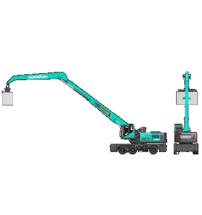 作业幅度达18米，，，，，优德88智能首台轮式抓料机乐成下线