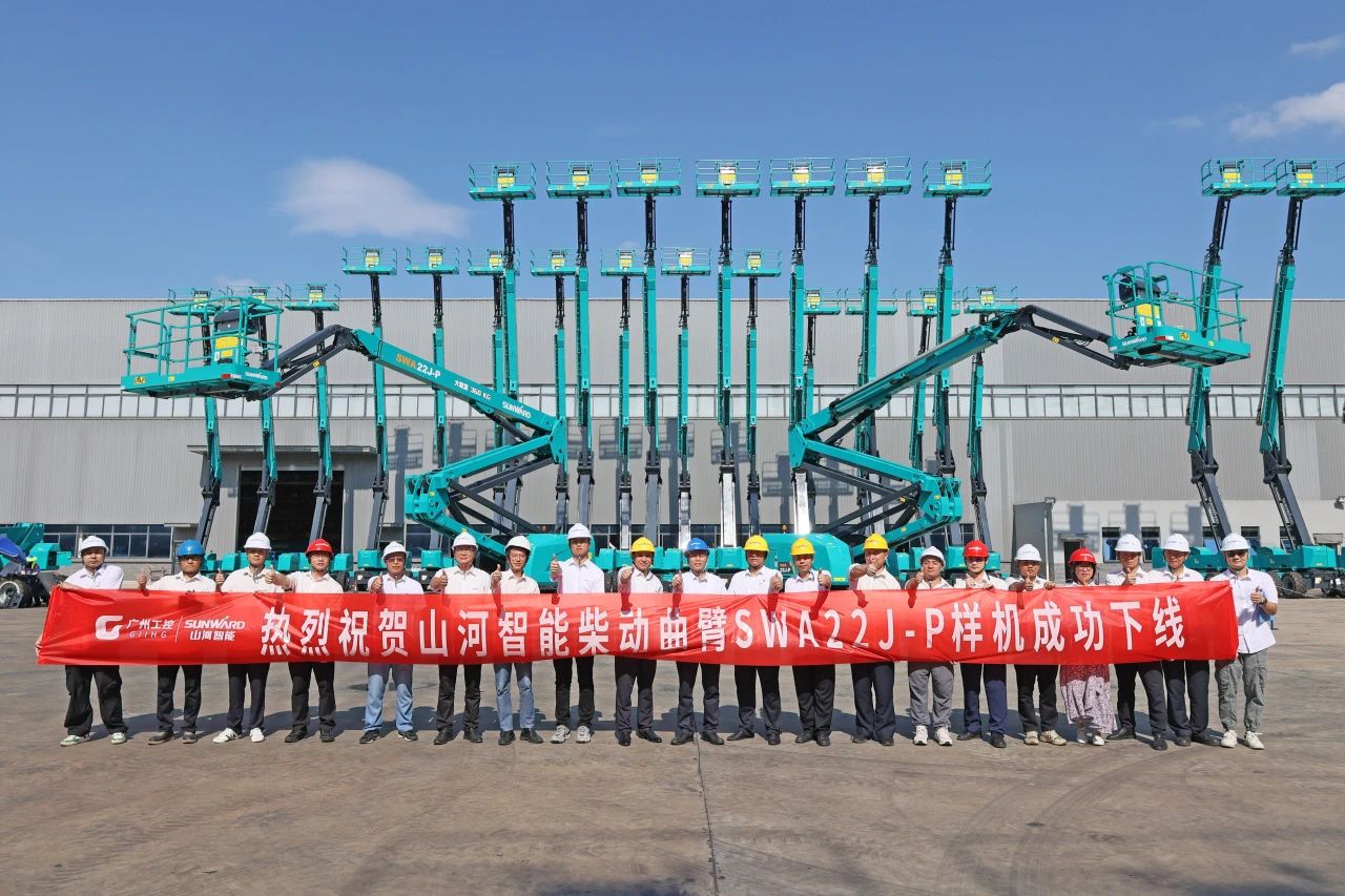 手艺新标杆！优德88智能SWA22J-P柴动曲臂式高空作业平台下线！